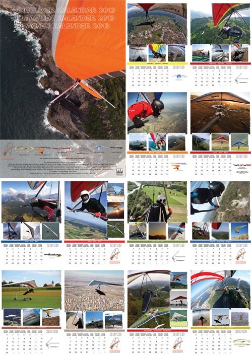 Страницы дельтапланерного календаря на 2013 год
